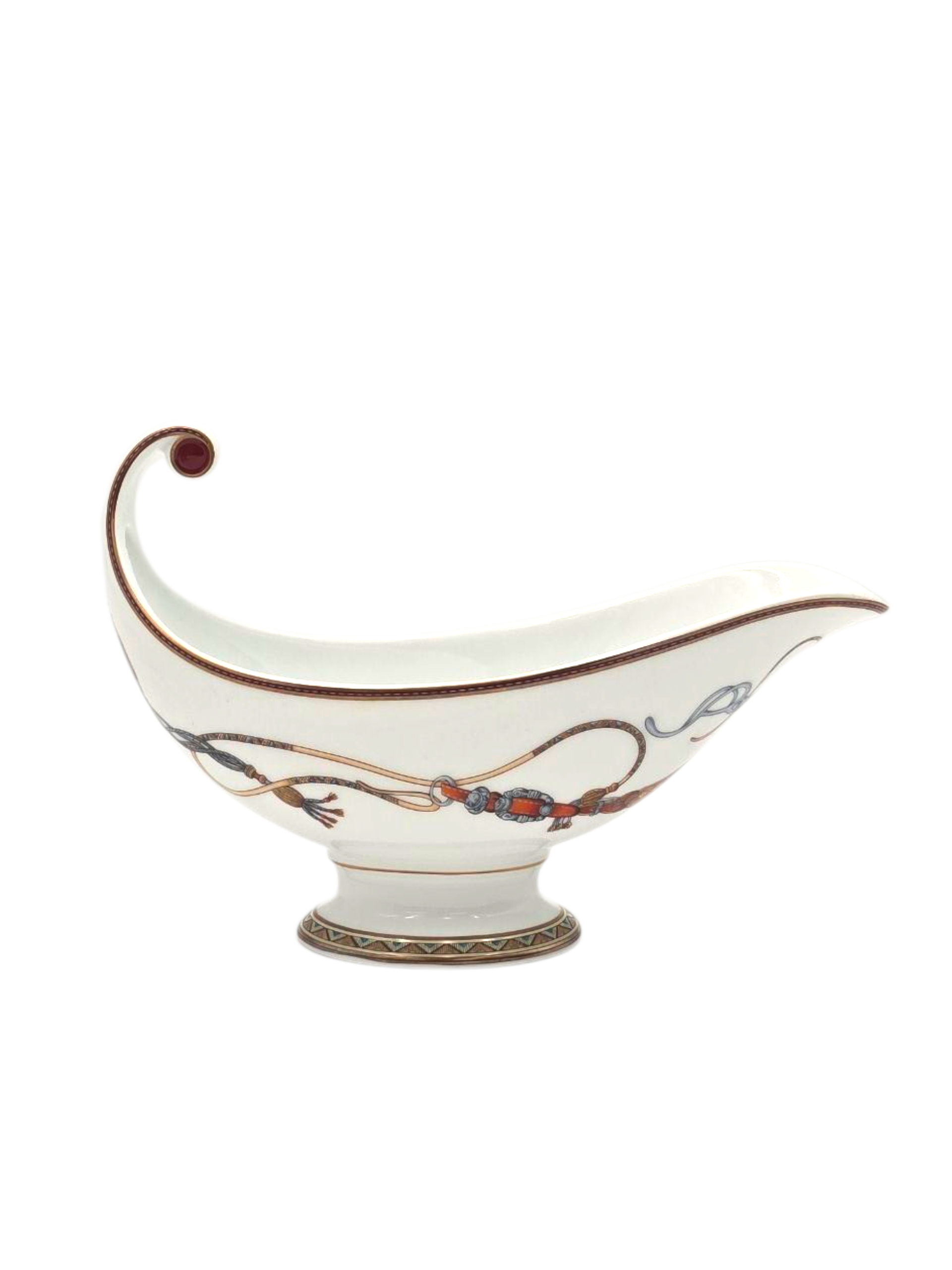 Cheval D'Orient Sauce Boat White Tableware in Ceramic