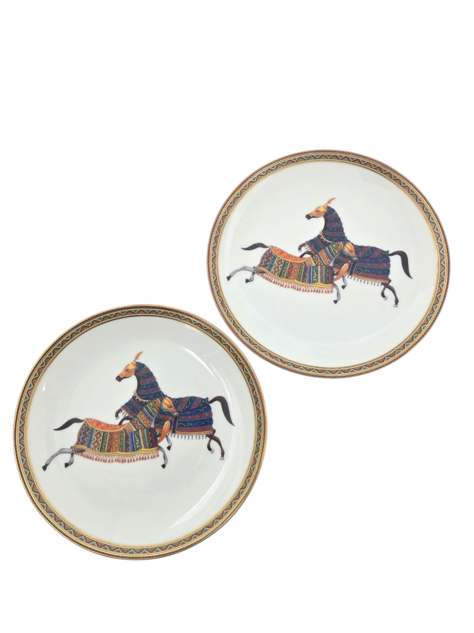 Cheval D'Orient Bread & Butter Platter ( Set of 2 ) White Tableware in Ceramic