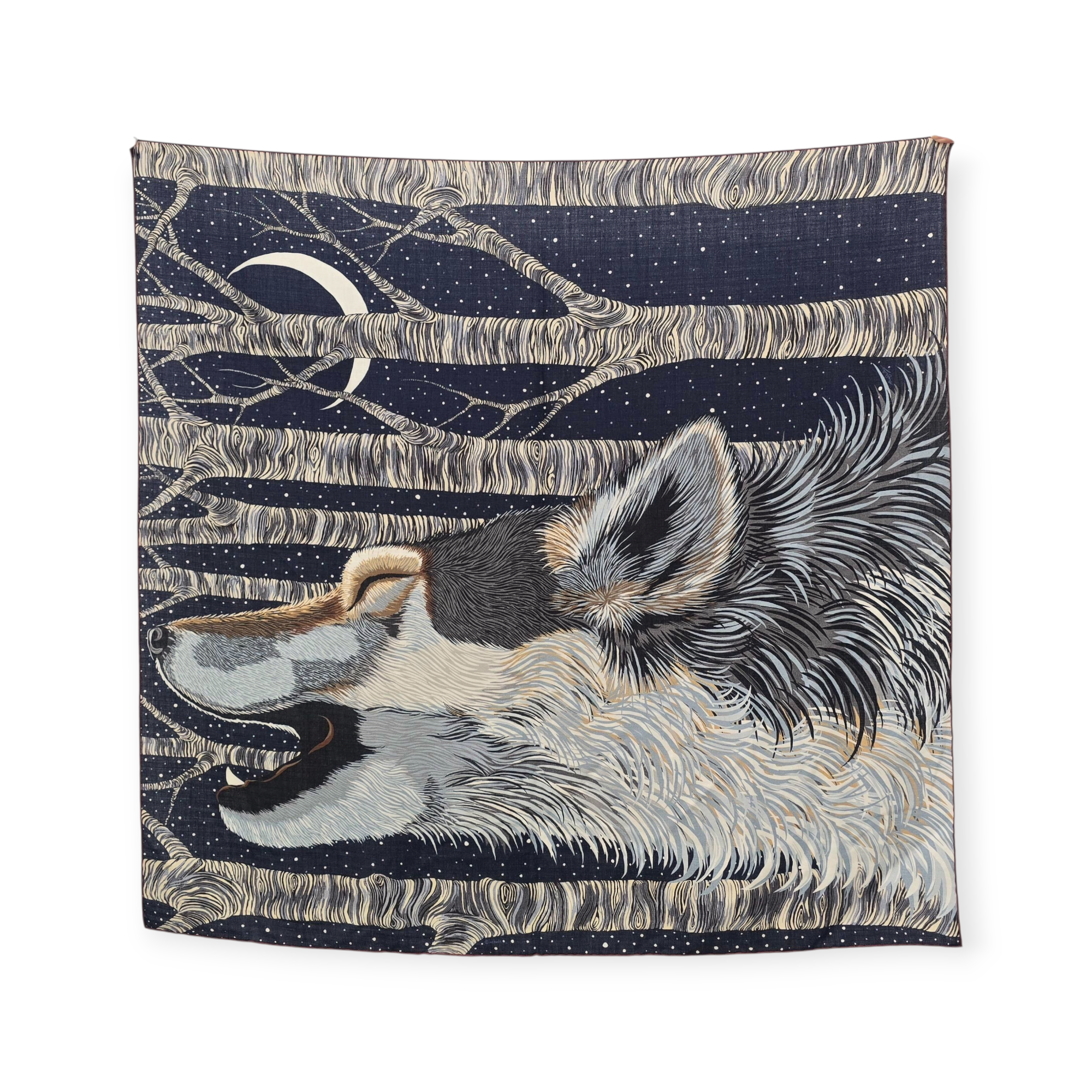 Awooo Alice Shirley 100 x 100 cm Blue Scarf in Cashmere