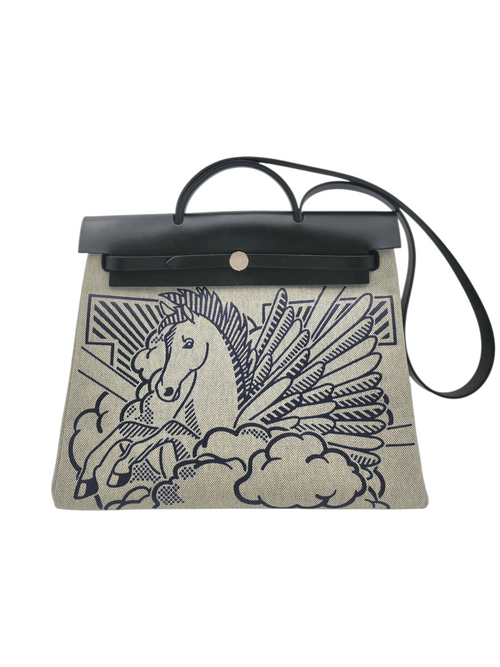 Hermès Limited Edition Herbag Pegasus 39 Beige in Toile, Palladium hardware_1
