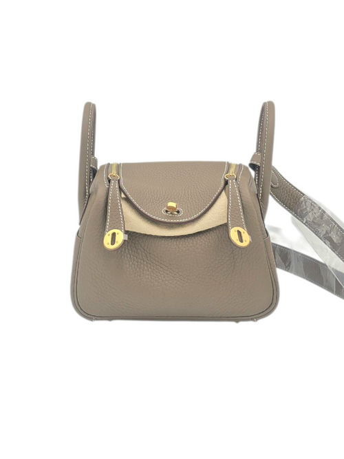 Lindy II Mini Etoupe in Togo, Gold hardware