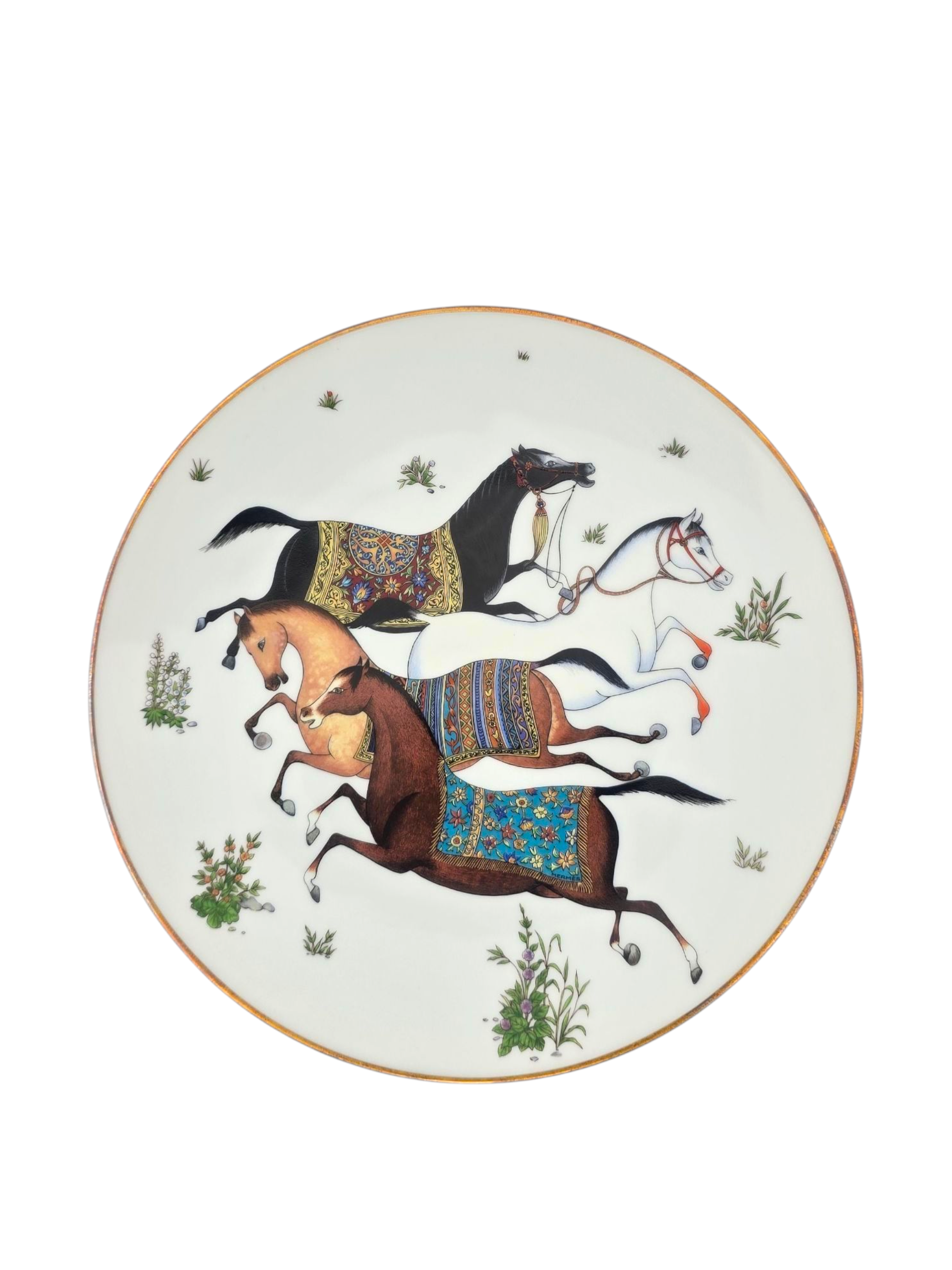 Cheval D'Orient Dessert Plate ( set of 2) White Tableware in Ceramic