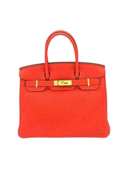 Birkin Orange in Togo, Gold hardware
