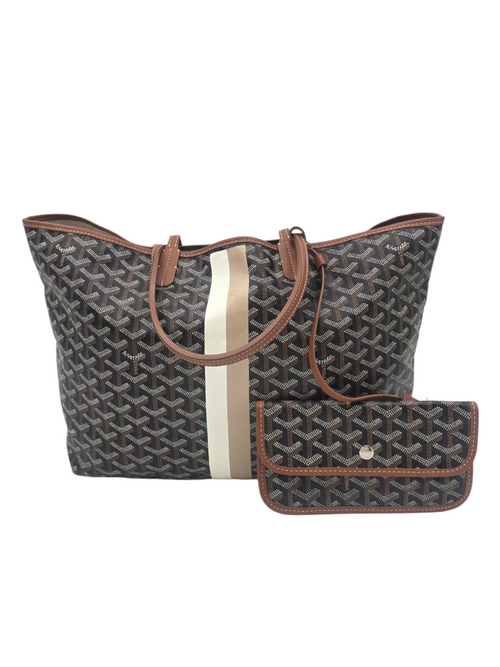 Artois MM Brown Shoulder Bag in Coated Canvas