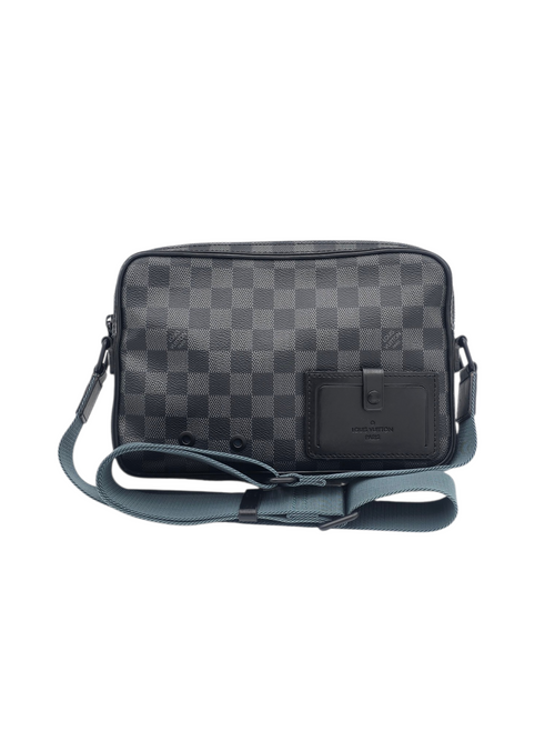 Alpha Black Messenger in Coated Canvas
