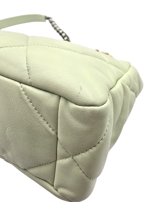 Chanel 19 Small Mint Shoulder Bag in Lambskin, Gold hardware