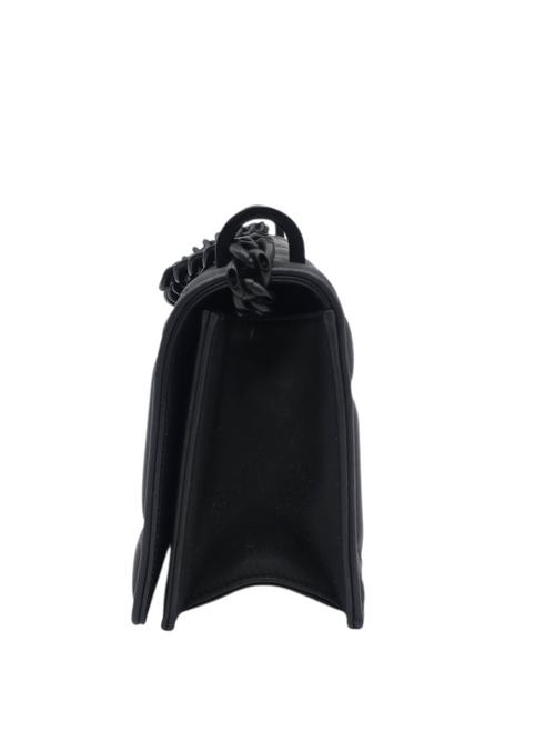 Diorama Black Shoulder Bag in Calfskin, Black Metal Chain hardware