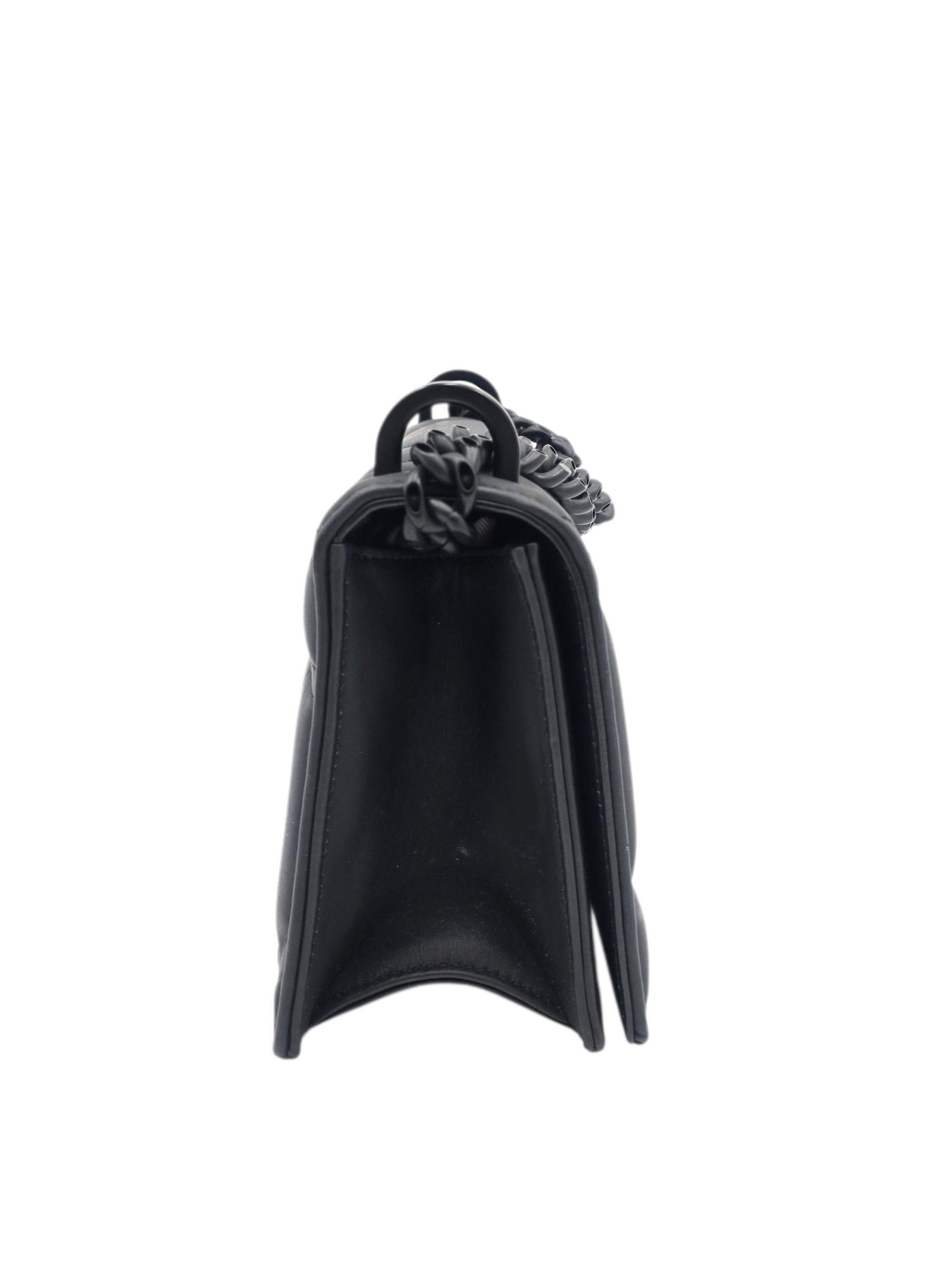 Diorama Black Shoulder Bag in Calfskin, Black Metal Chain hardware