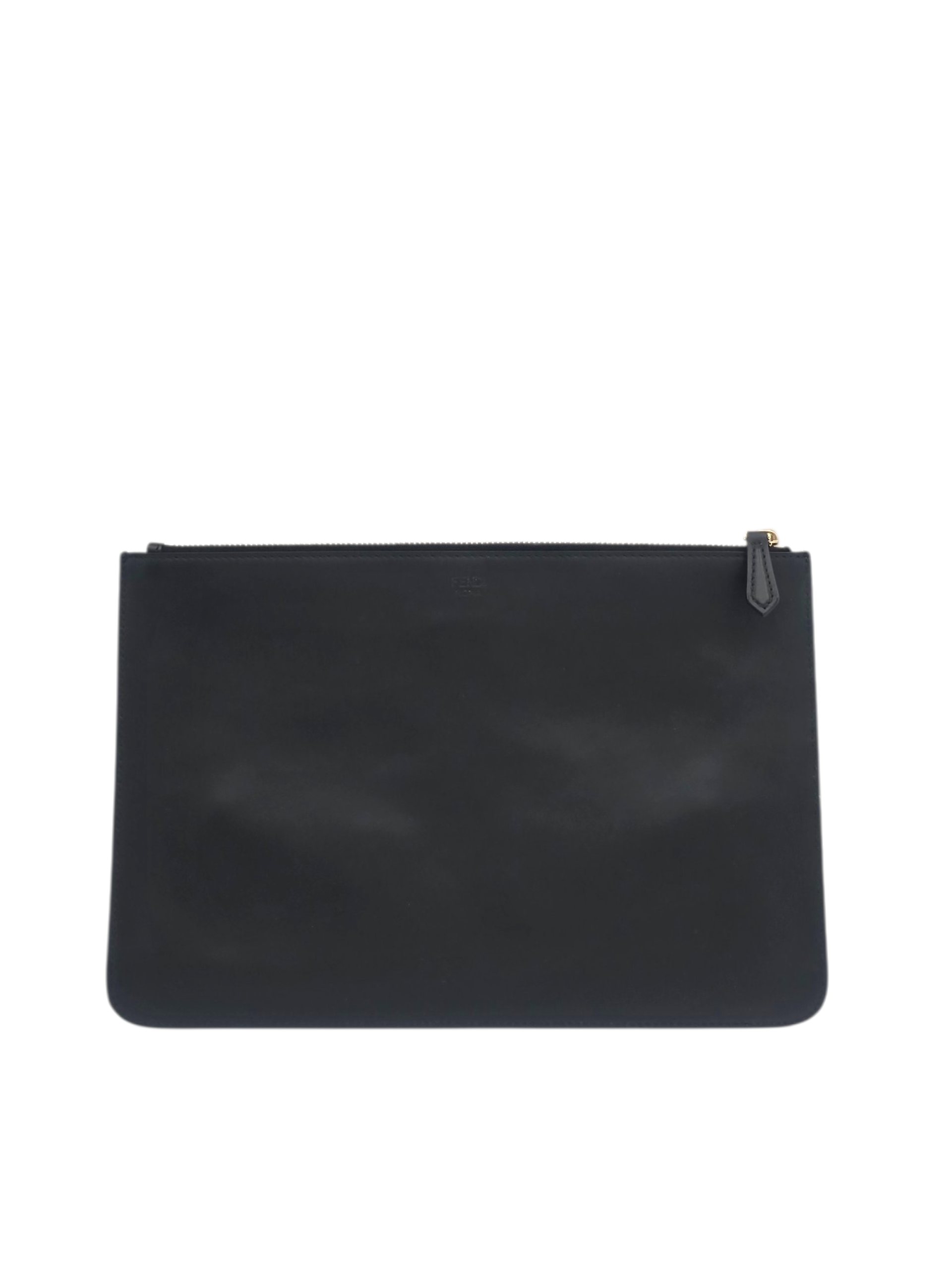 Monster Black Clutch in Calfskin, Gold hardware