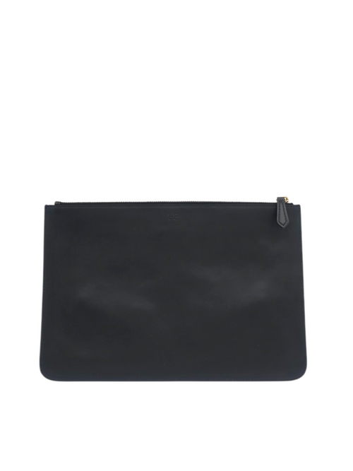 Monster Black Clutch in Calfskin, Gold hardware
