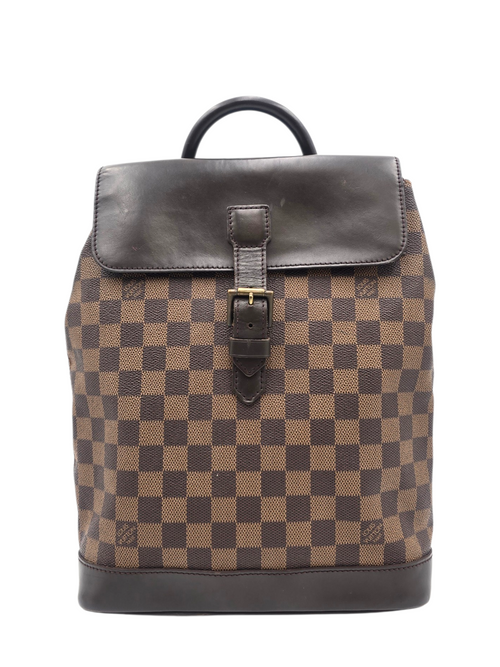 Damier Brown Backpack in Monogram Coated Canvas