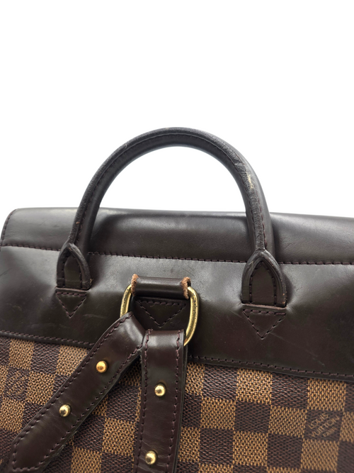 Damier Brown Backpack in Monogram Coated Canvas