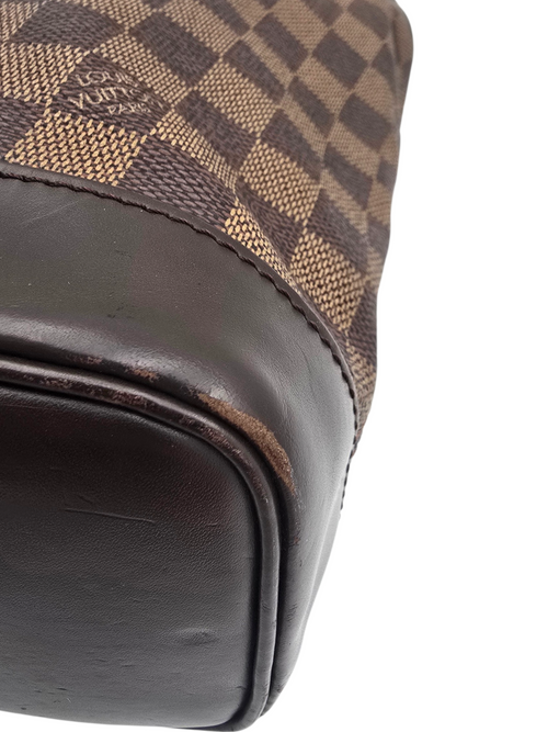 Damier Brown Backpack in Monogram Coated Canvas