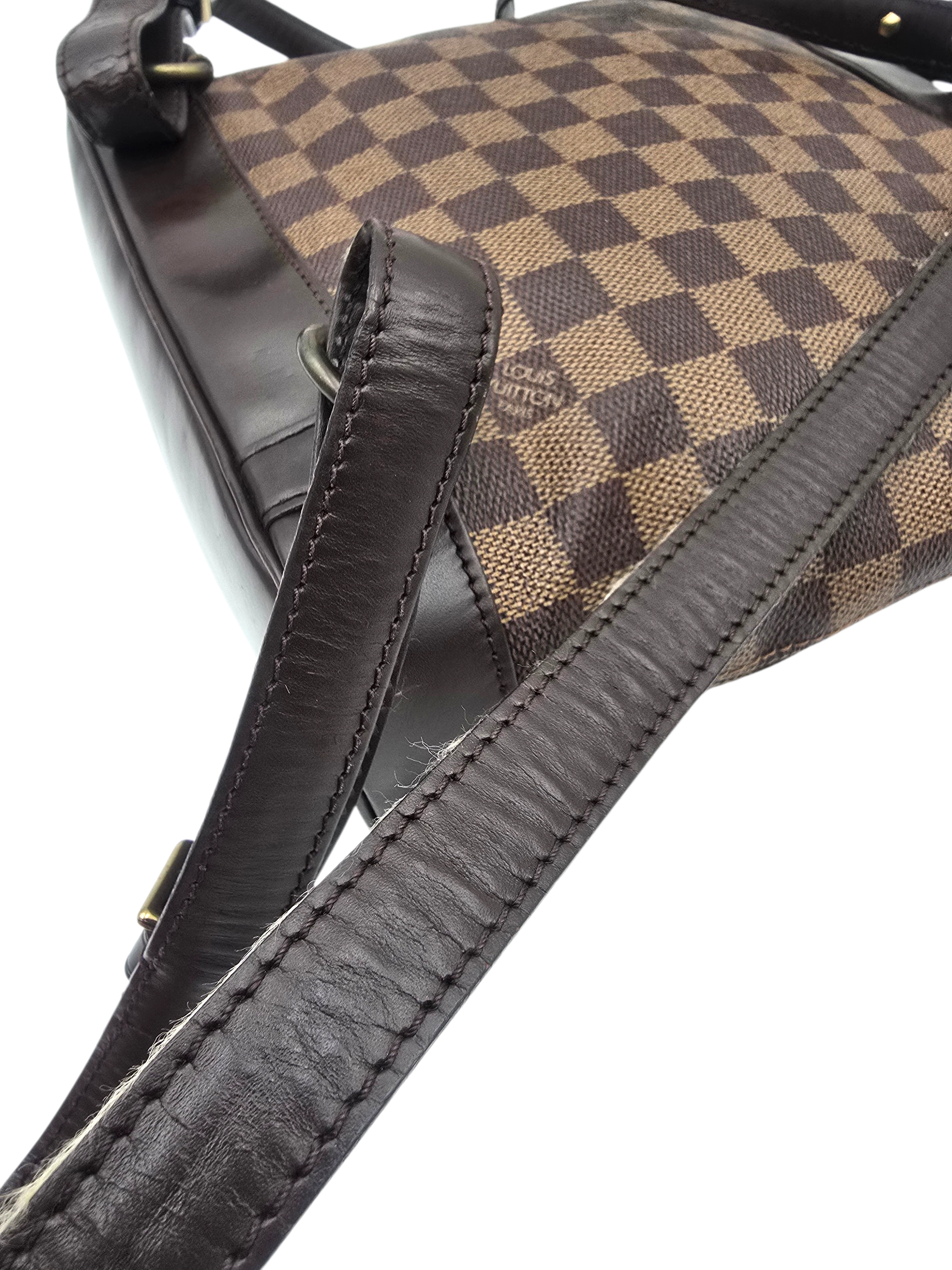 Damier Brown Backpack in Monogram Coated Canvas