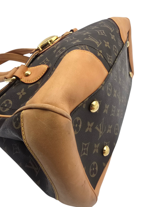 Beverly GM Brown Shoulder Bag in Monogram Coated Canvas