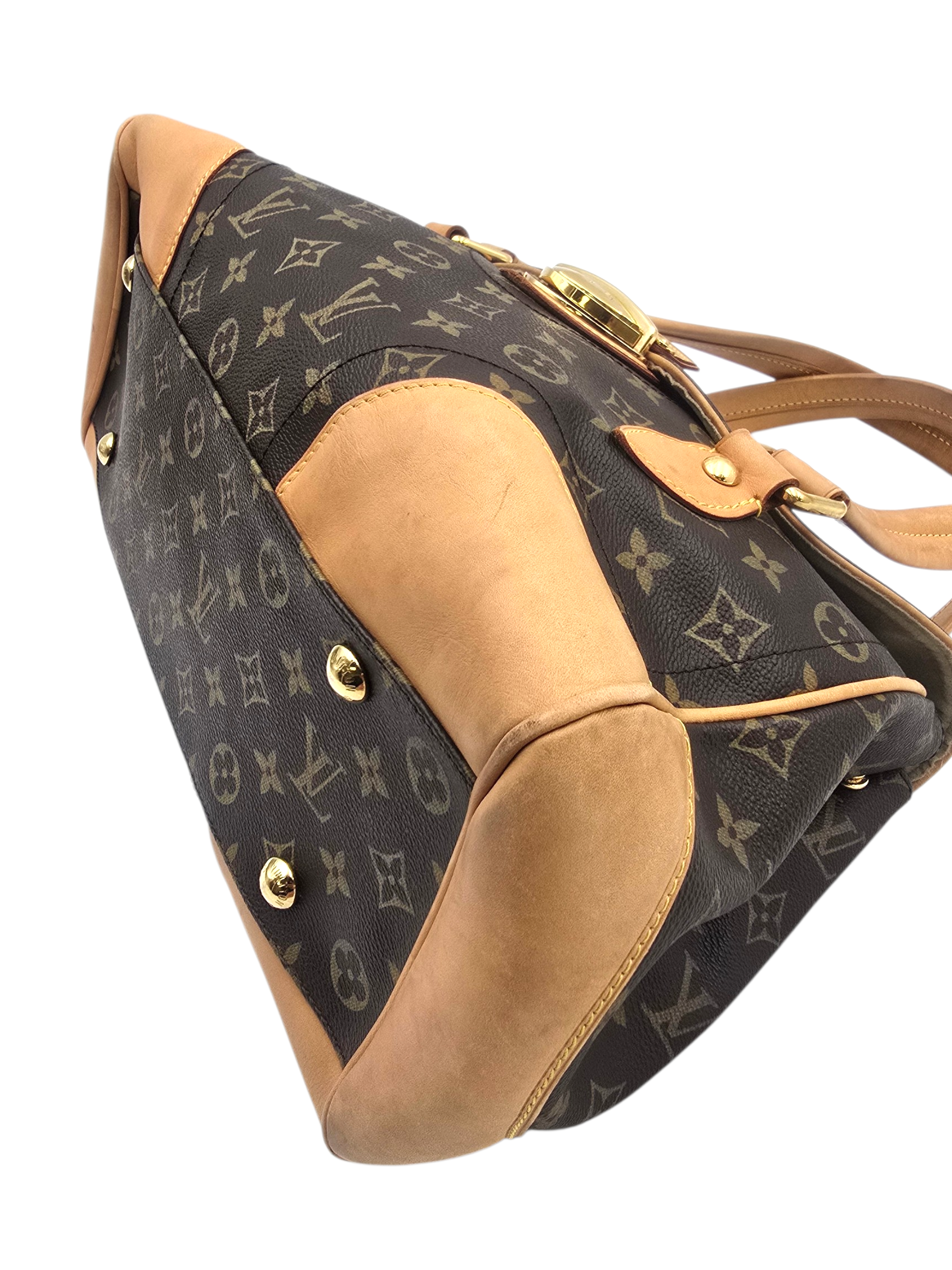 Beverly GM Brown Shoulder Bag in Monogram Coated Canvas