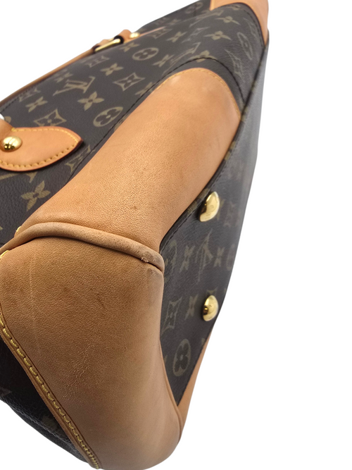 Beverly GM Brown Shoulder Bag in Monogram Coated Canvas