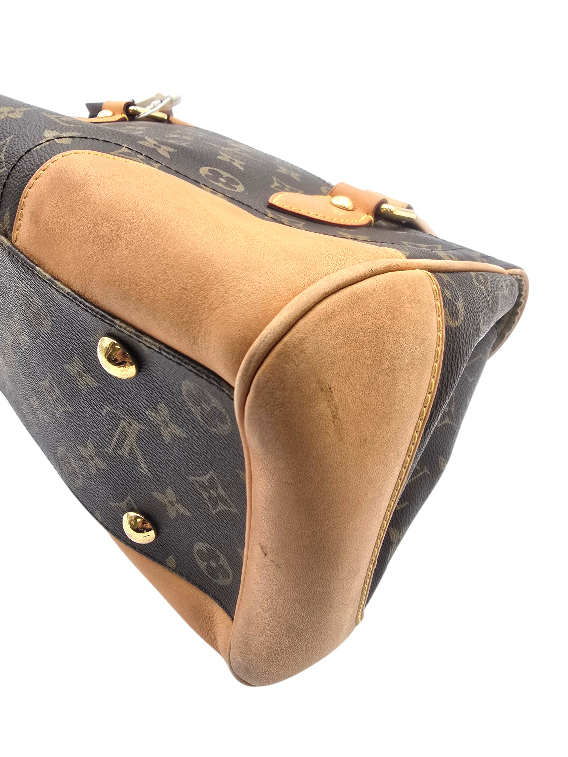 Beverly GM Brown Shoulder Bag in Monogram Coated Canvas