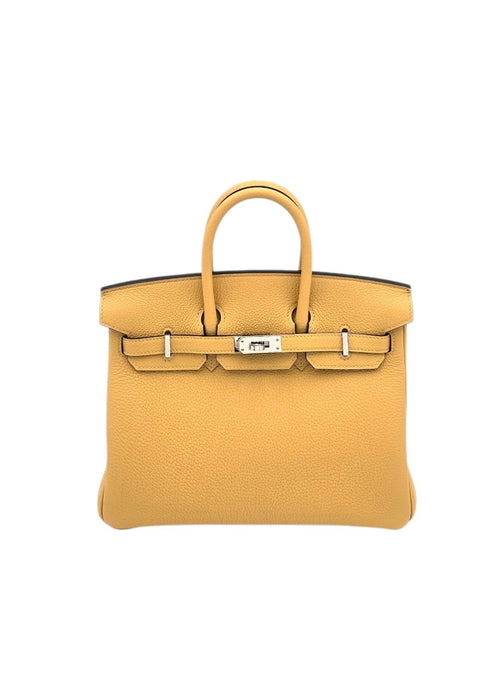 Birkin 25 Paille in Togo, Palladium hardware