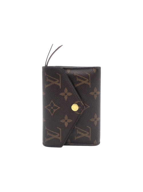 Victorine Brown Wallet in Monogram Coated Canvas