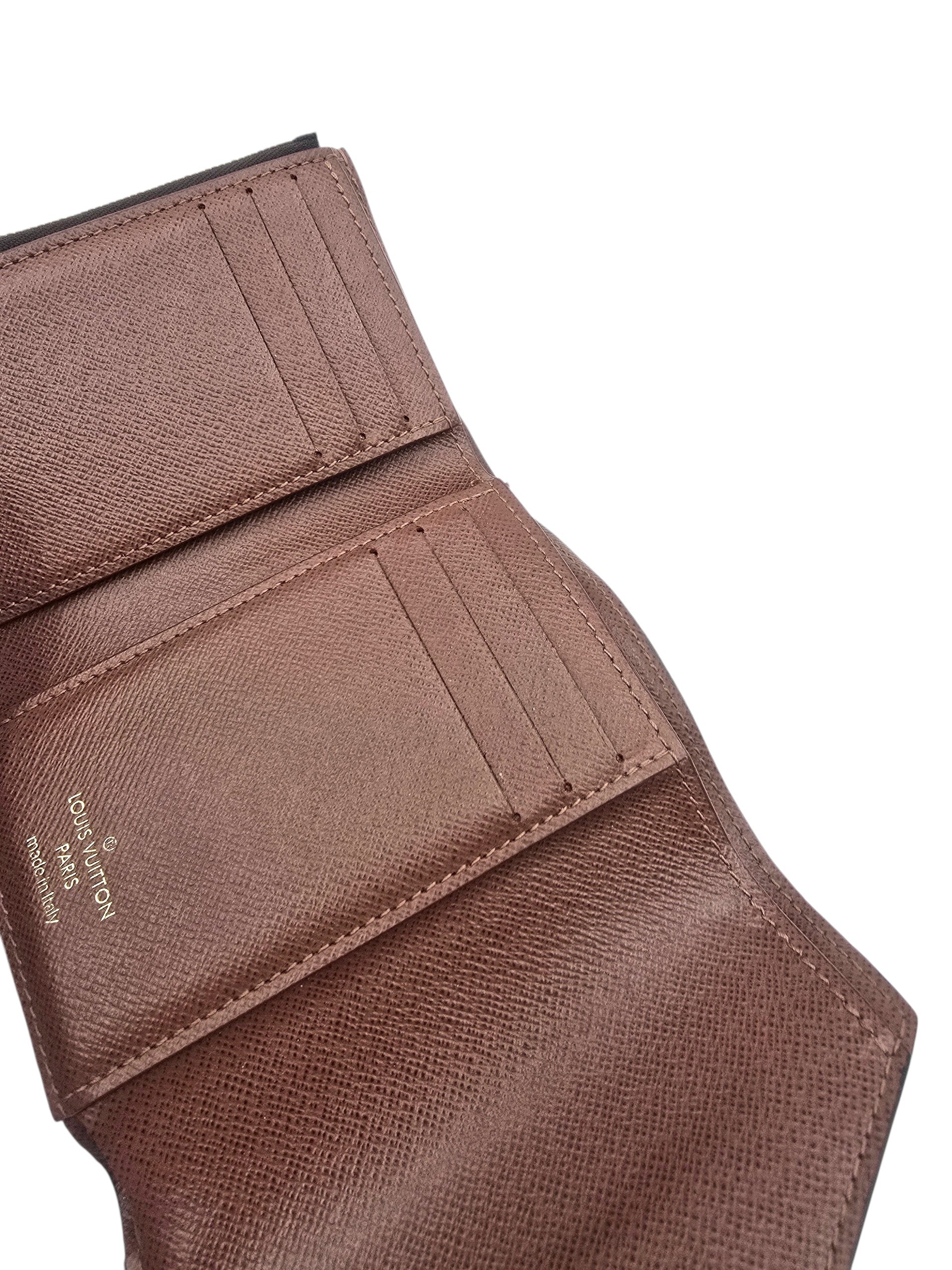 Victorine Brown Wallet in Monogram Coated Canvas