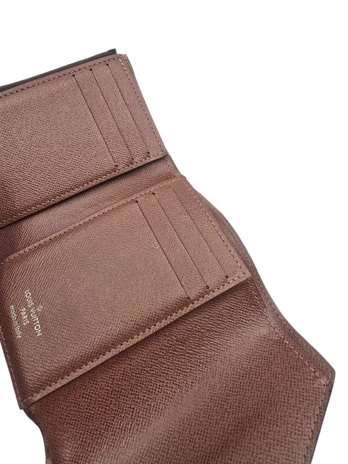 Victorine Brown Wallet in Monogram Coated Canvas