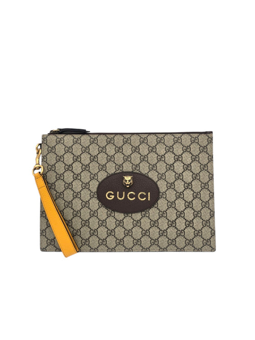 Neo Vintage GG Supreme Brown Pouch in Canvas