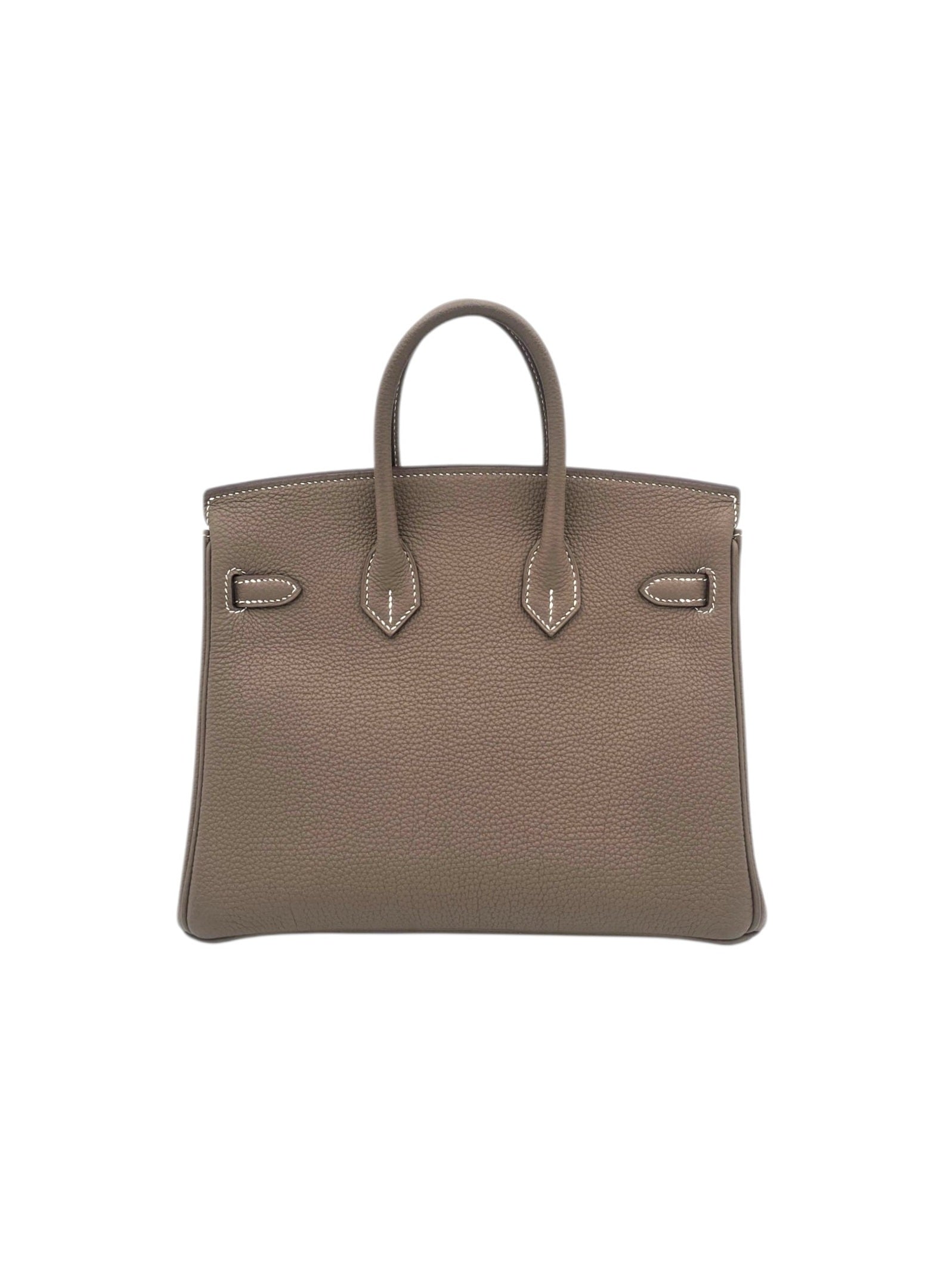 Birkin 25 Etoupe in Togo, Palladium hardware