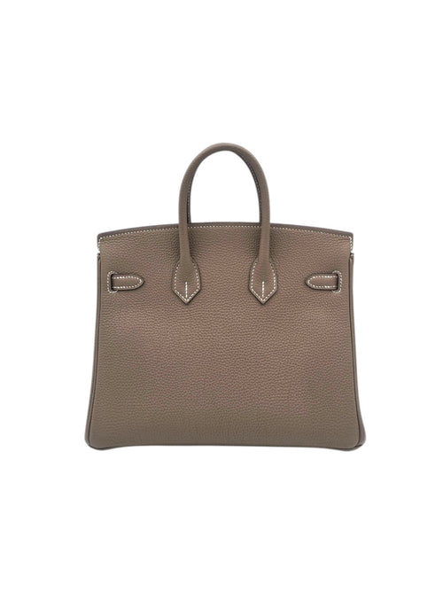Birkin 25 Etoupe in Togo, Palladium hardware