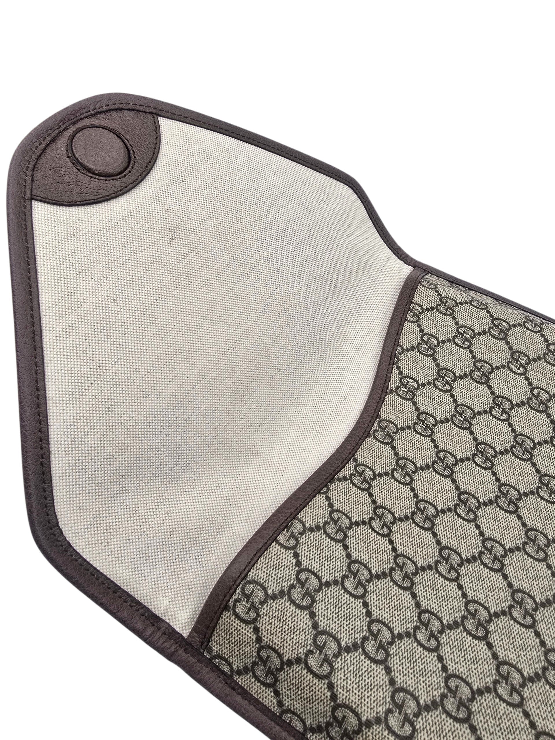 Neo Vintage Medium Brown Crossbody Bag in Coated Canvas