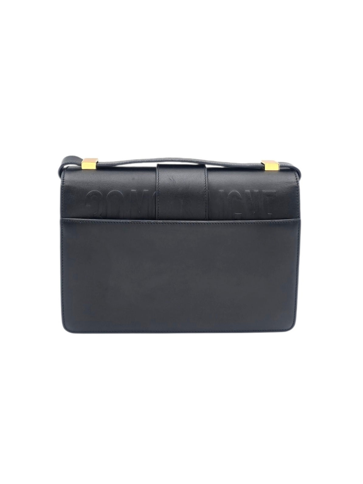 30 Montaigne  Shoulder Bag Black in Calfskin, Gold hardware