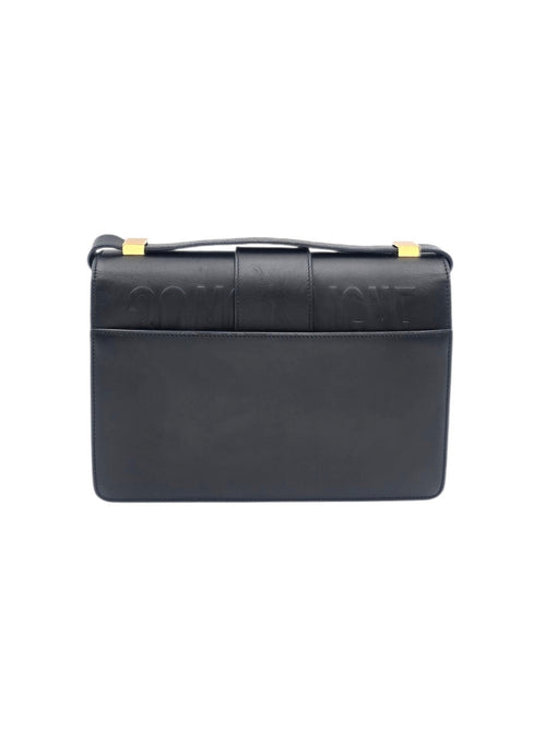 30 Montaigne  Shoulder Bag Black in Calfskin, Gold hardware