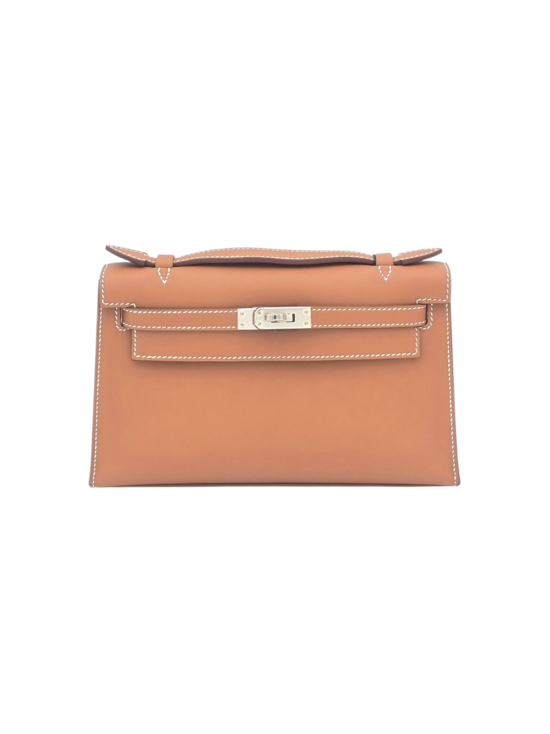 Kelly Pochette Gold in Swift, Palladium hardware