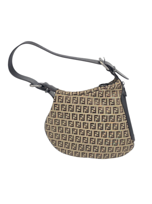 Zuchino Top Handle Bag Brown in Canvas,  hardware