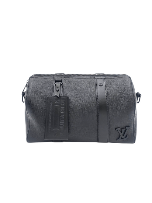CIty Keepall Black Messenger in Calfskin