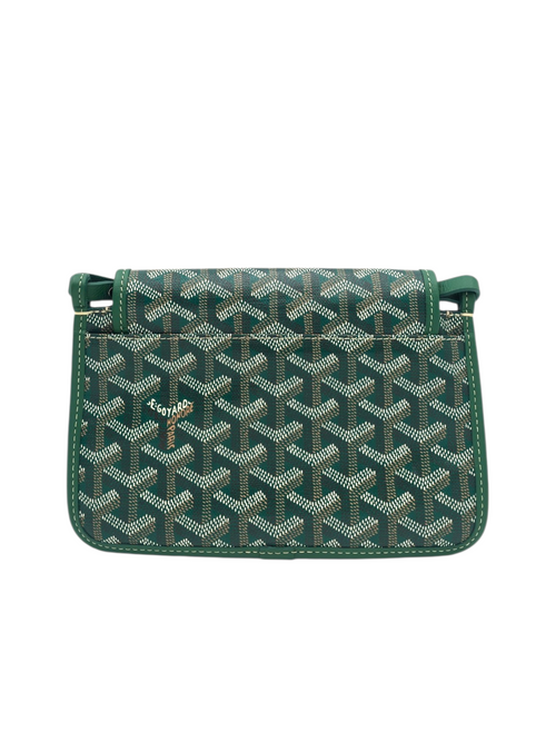 Plumet Pocket Green Crossbody Bag in Coated Canvas