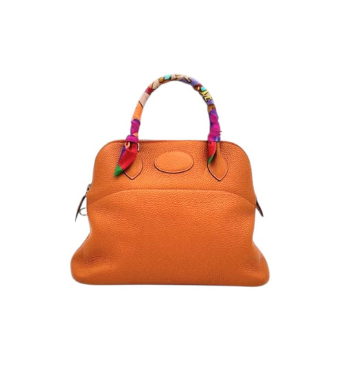 Hermès Bolide 31 Orange in Clemence, Palladium hardware_1