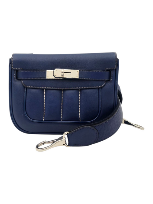 Hermès Berline 28 Blue Thalassa in Swift, Palladium hardware_1