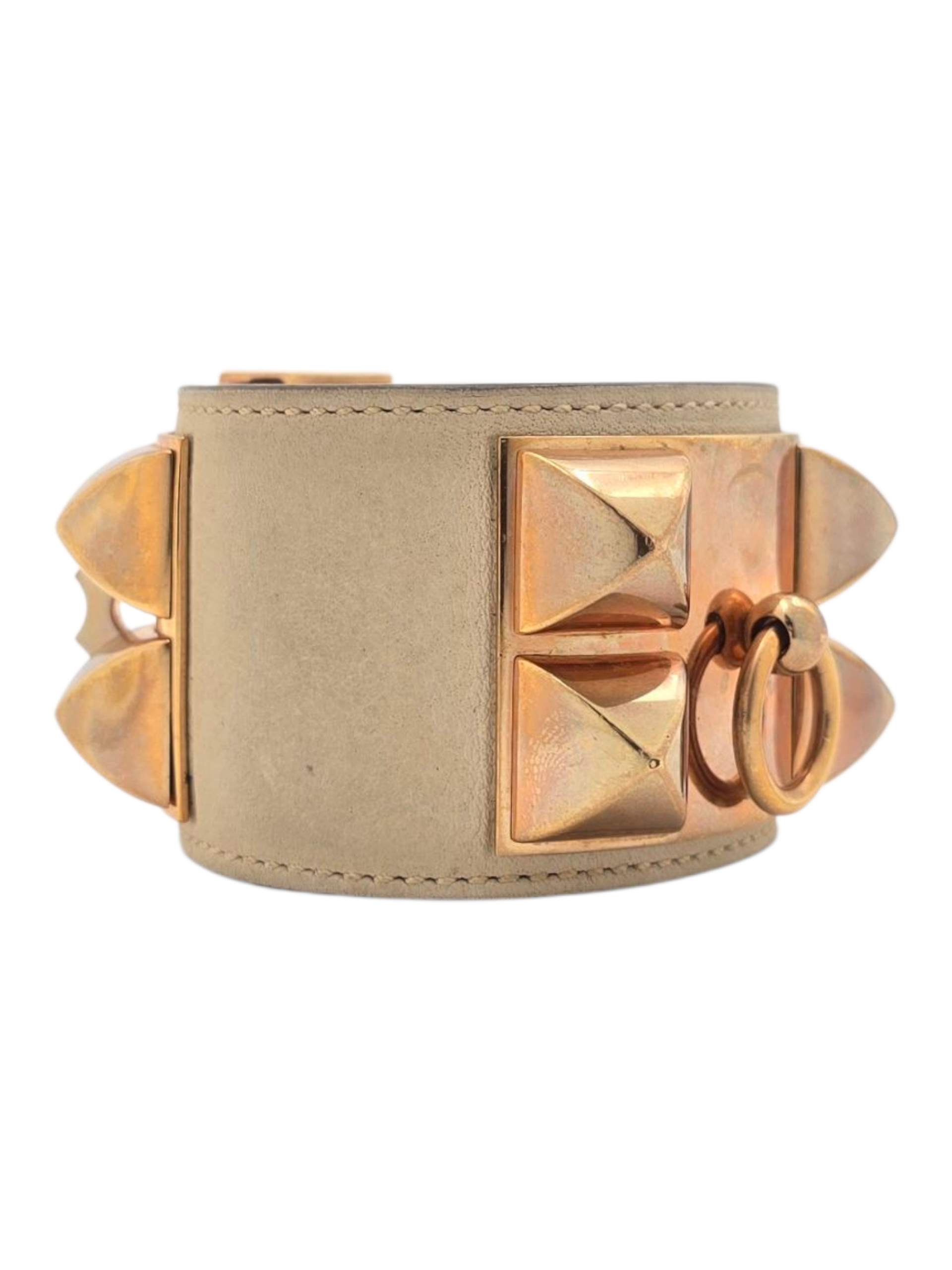 Hermès CDC Small Craie in Swift, Rose Gold hardware_1