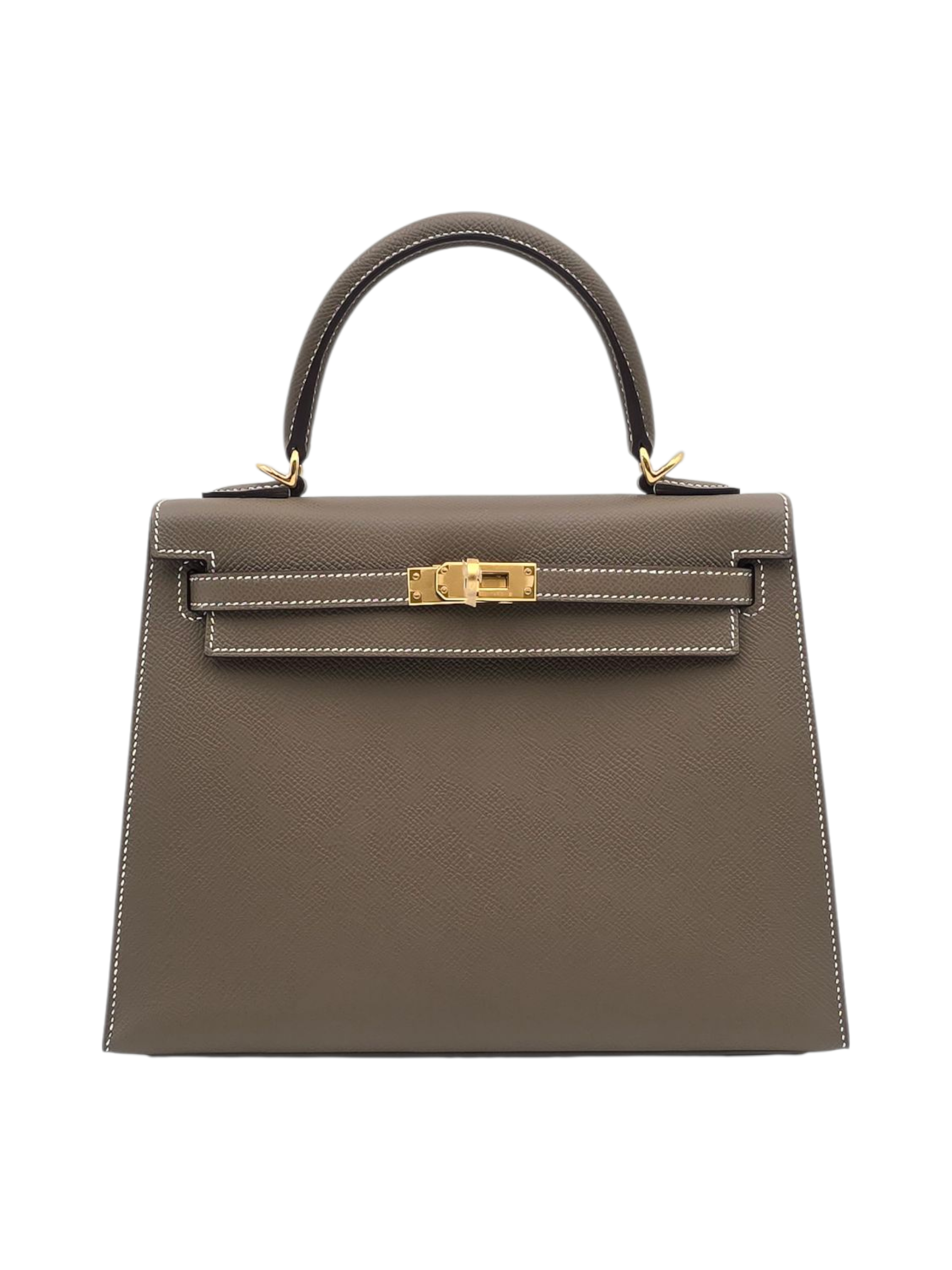 Hermès Kelly 25 Etoupe in Epsom, Gold hardware_1