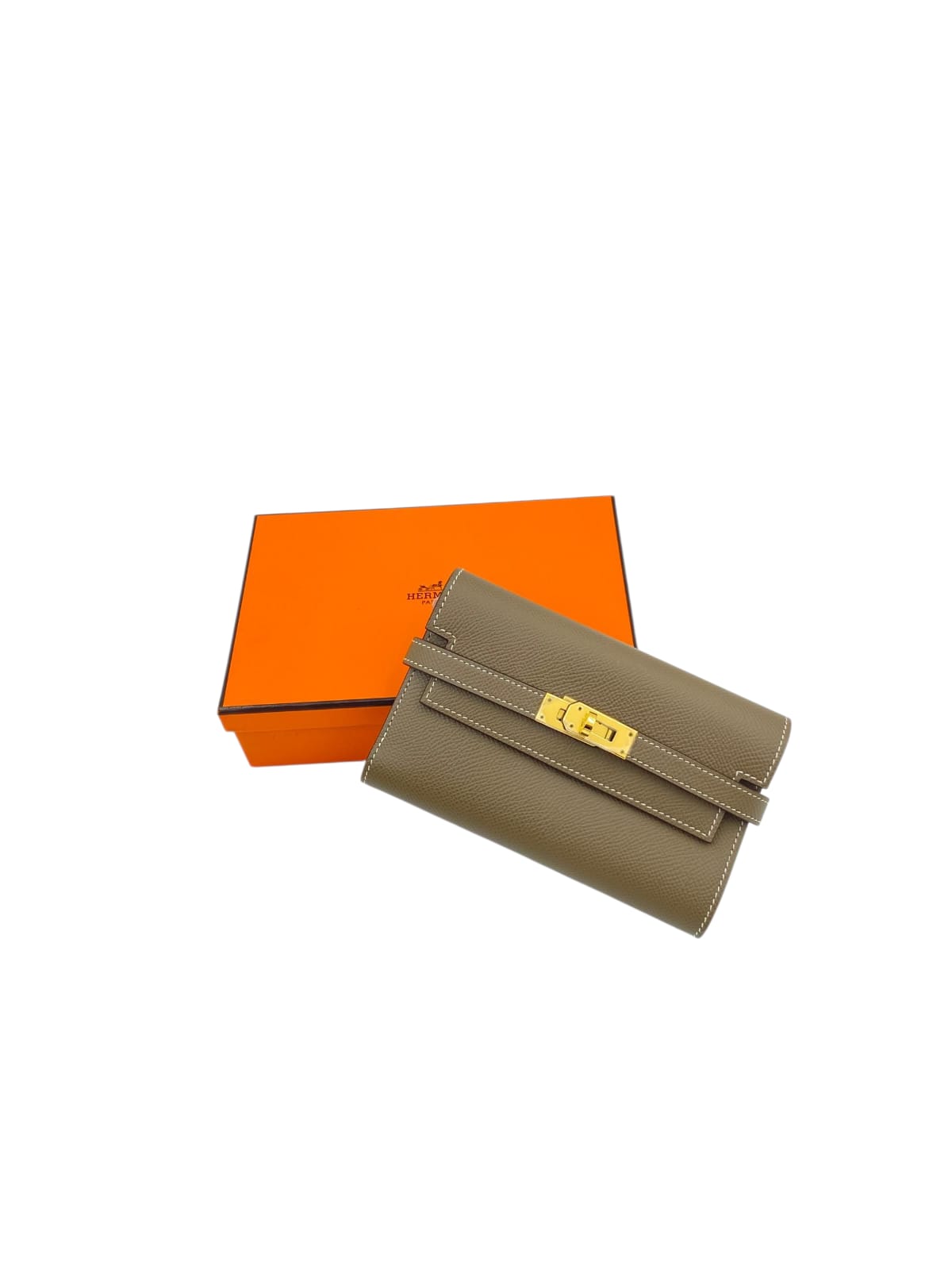 Hermès Kelly Depliant Etoupe in Epsom, Gold hardware_1