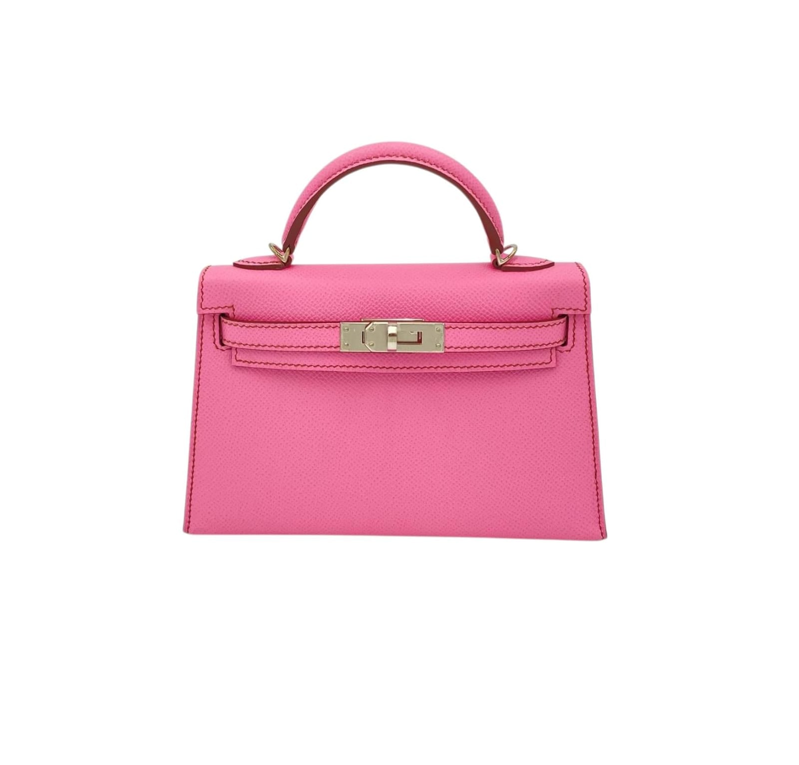 Hermès Kelly Mini Bubblegum in Epsom, Palladium hardware_1