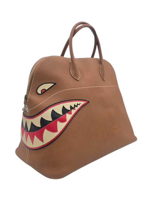 Hermès Limited Edition Bolide Shark 45 Gold in Togo, Palladium hardware_1