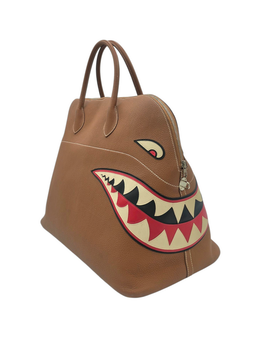 Hermès Limited Edition Bolide Shark 45 Gold in Togo, Palladium hardware_2
