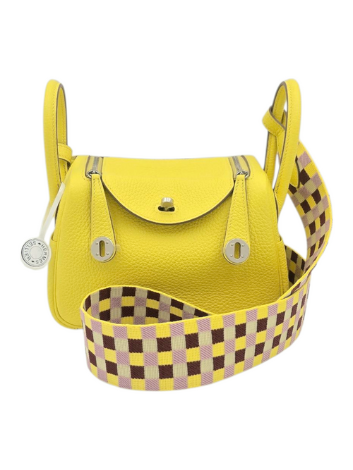 Hermès Lindy Mini Lime in Clemence, Palladium hardware_1