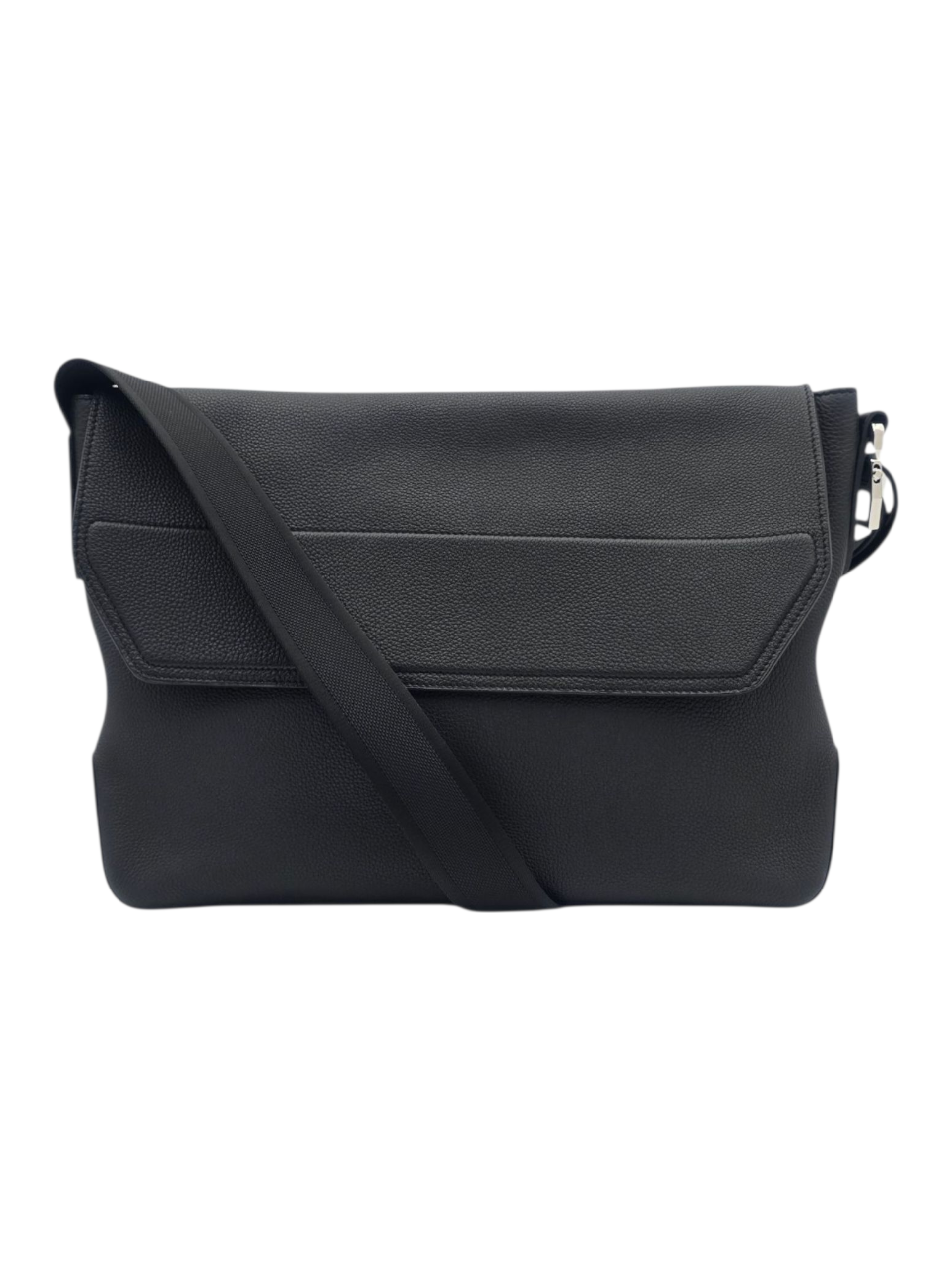 Hermès Men’s Citynews 36x28x9 cm Black in Togo, Brushed Palladium hardware_1
