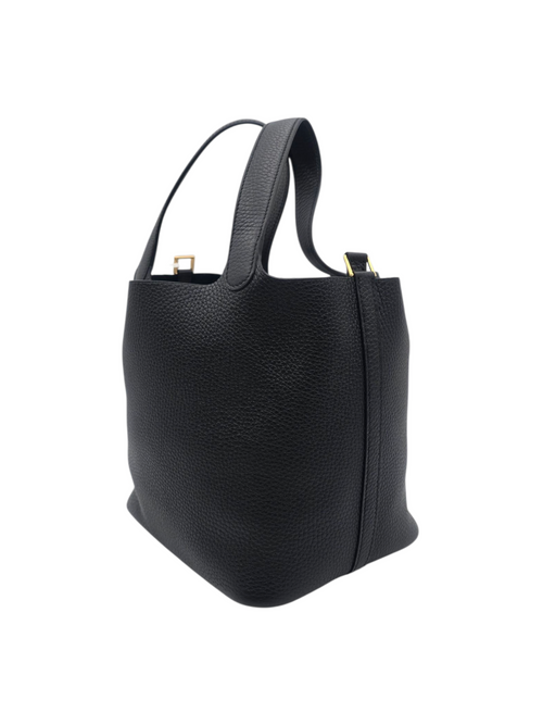 Hermès Picotin 22 Noir in Clemence, Gold hardware_1