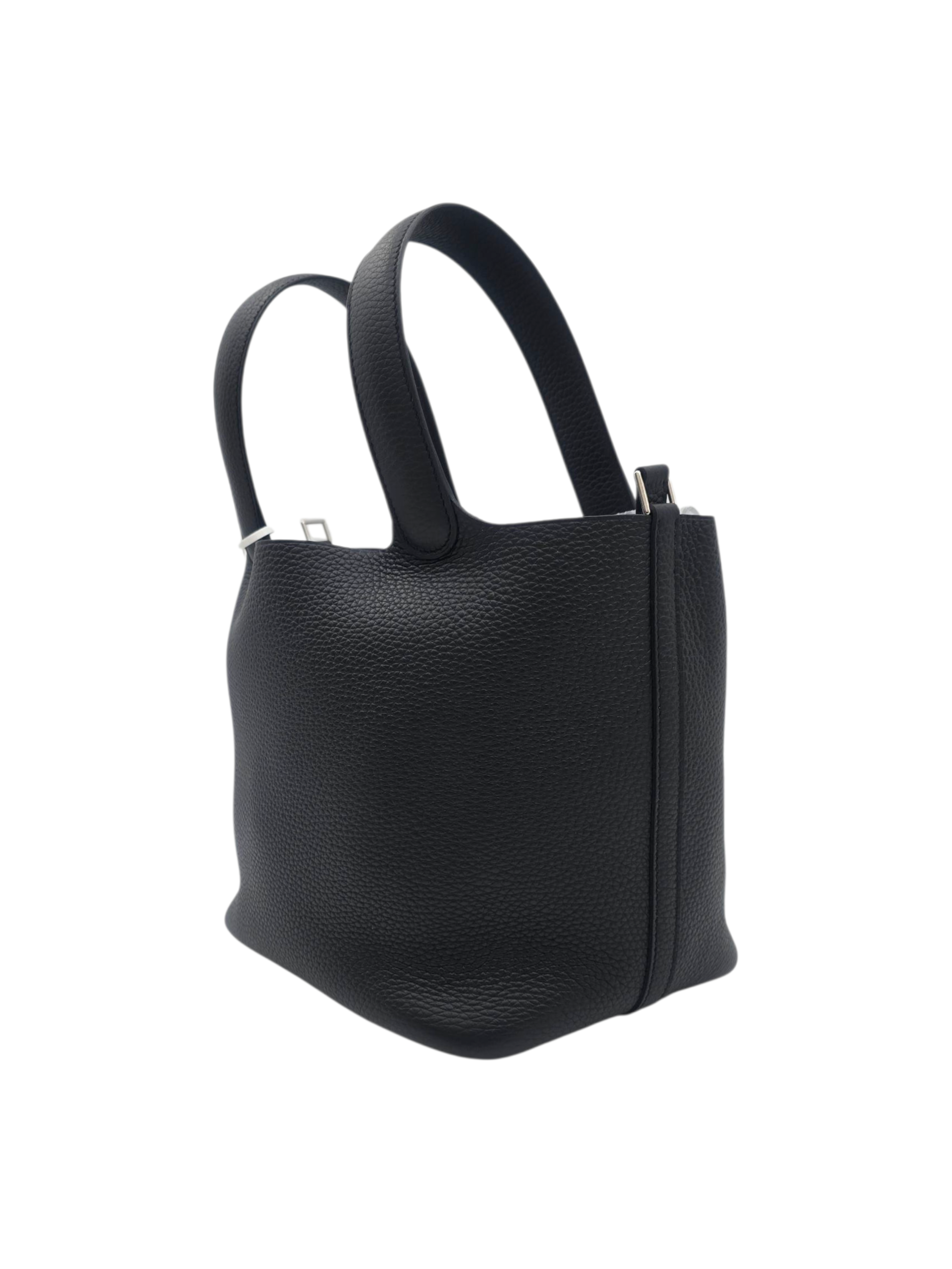 Hermès Picotin 22 Noir in Clemence, Palladium hardware_1