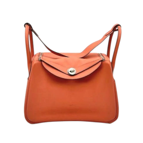 Hermès Lindy 30 Flamingo in Evercolor, Palladium hardware_1