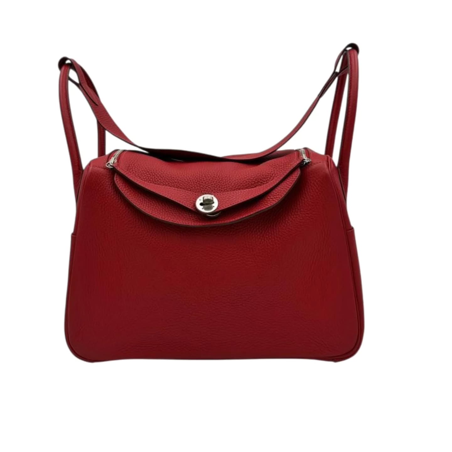 Hermès Lindy 34 Rouge Grenat in Clemence, Palladium hardware_1